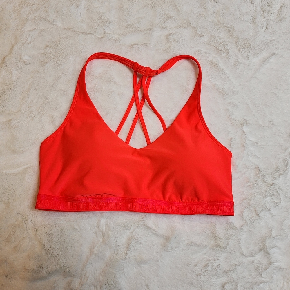 NWOT, Under Armor, sports bra in coral pink